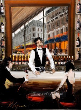 wine bar 3 Kal Gajoum by knife Oil Paintings